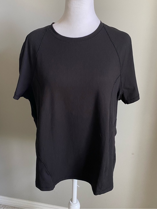 Spyder Tops - Spyder Black Ribbed Short Sleeve Tee Top Activewear